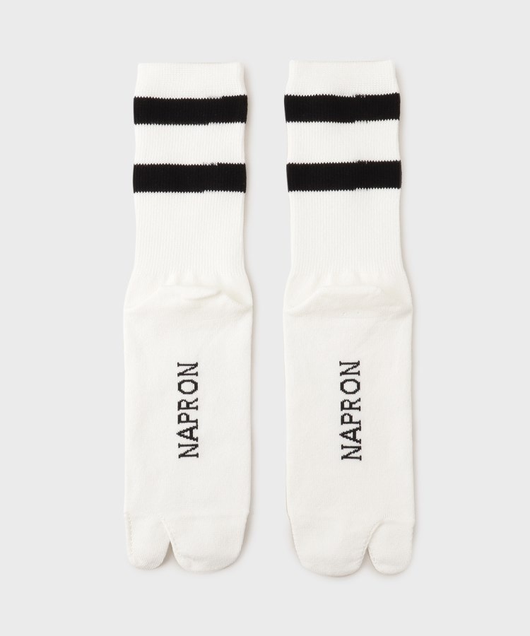 タケオキクチ(TAKEO KIKUCHI)の【NAPRON】 BORDER HANPU TABI SOX8