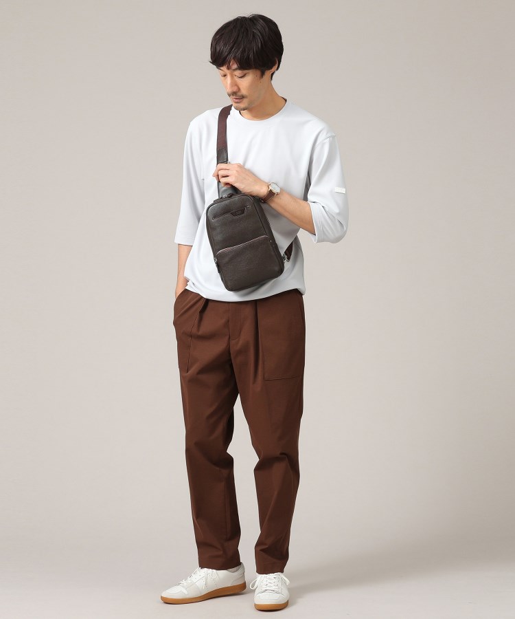 タケオキクチ(TAKEO KIKUCHI)の【カードケース付き】シュリンクレザーボディバック5