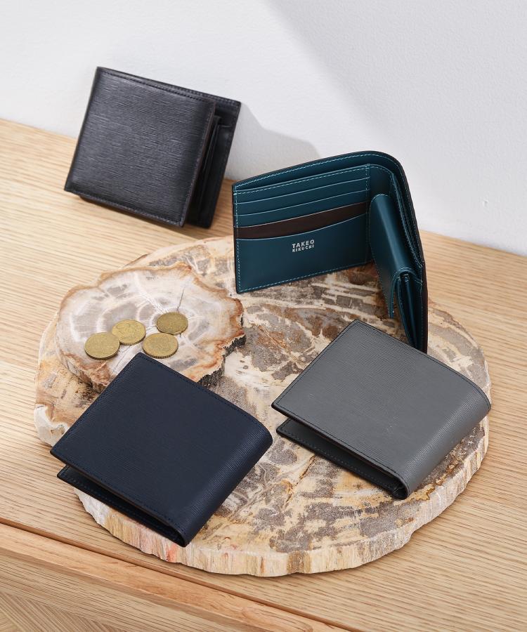 NEW レザーリップルシリーズ】バイフォールド ウォレット(財布 NEW レザーリップルシリーズ】バイフォールド ウォレット(財布