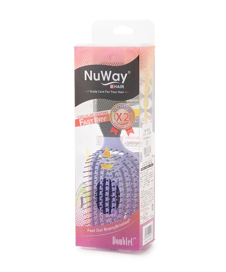 ライフスタイルグッズ(Life Style Goods)の【NuWayDouble C】ダメージを最小限に抑え、うるツヤ髪に！ヘアブラシ ダークパープル(086)