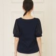 スーナウーナ(SunaUna)の【接触冷感／袖ジャカード】レースドッキングプルオーバー16