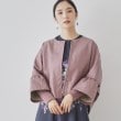 スーナウーナ(SunaUna)の【袖フリル／袖口リブ付】合皮ブルゾン パープル(082)