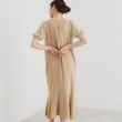スーナウーナ(SunaUna)の【袖ドットチュール／ティアード】5分袖ワンピース6