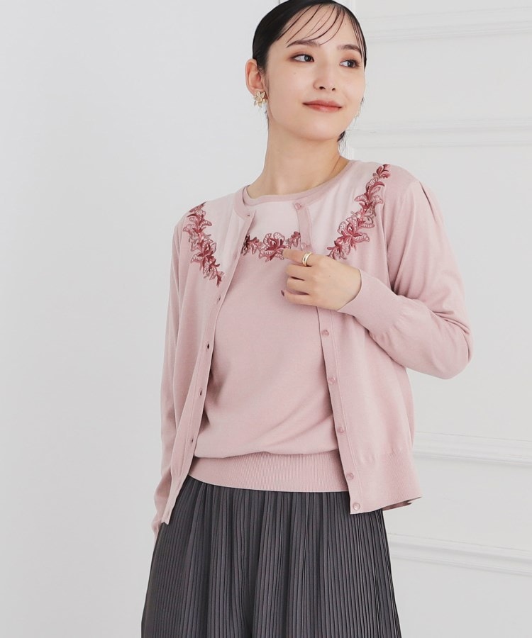 スーナウーナ(SunaUna)の【冬まで活躍／フラワー刺繍】クラフトニットカーディガン11