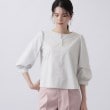 スーナウーナ(SunaUna)の【秋物がSALEに！／7分袖】パール付パフスリーブブラウス6