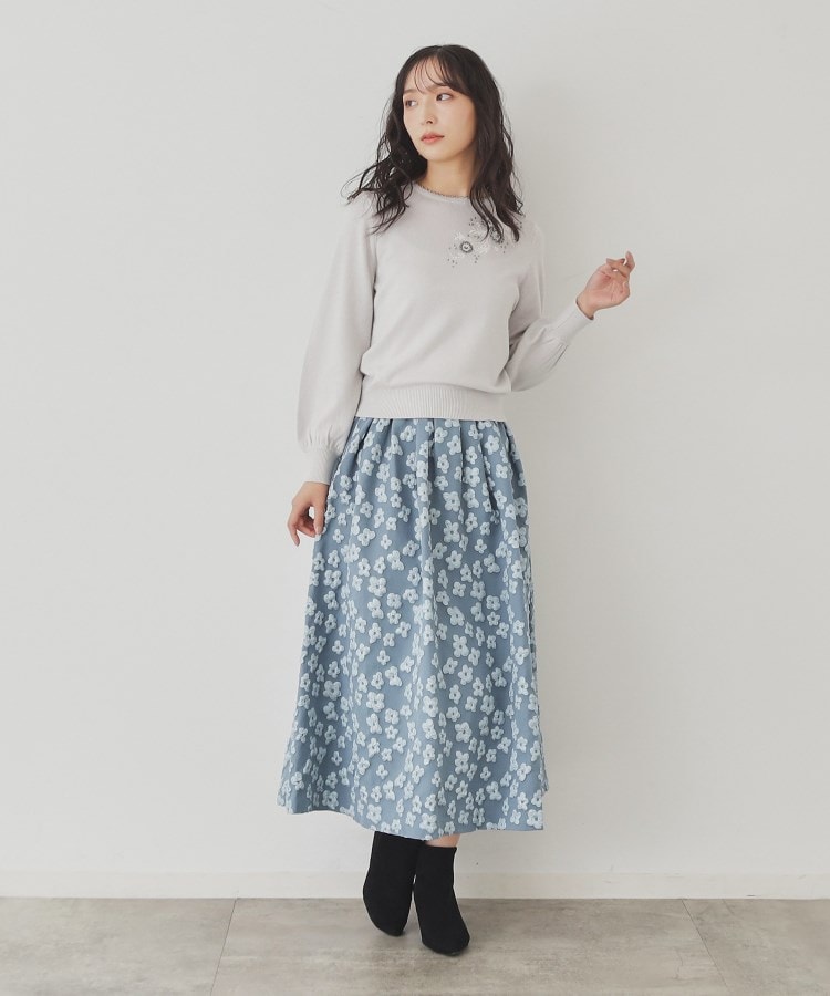 SS~Lサイズ展開/ビーズ手刺繍】クラフトニット(ニット SS~Lサイズ展開/ビーズ手刺繍】クラフトニット(ニット