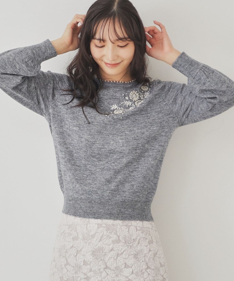 SS~Lサイズ展開/ビーズ手刺繍】クラフトニット(ニット SS~Lサイズ展開/ビーズ手刺繍】クラフトニット(ニット