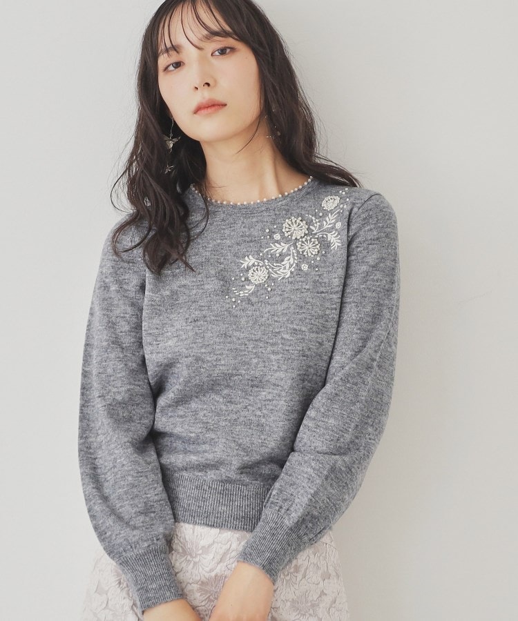 SS~Lサイズ展開/ビーズ手刺繍】クラフトニット(ニット SS~Lサイズ展開/ビーズ手刺繍】クラフトニット(ニット