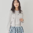 スーナウーナ(SunaUna)の【SS～Lサイズ展開／ビーズ手刺繍】クラフトニットカーディガン ライトグレー(011)