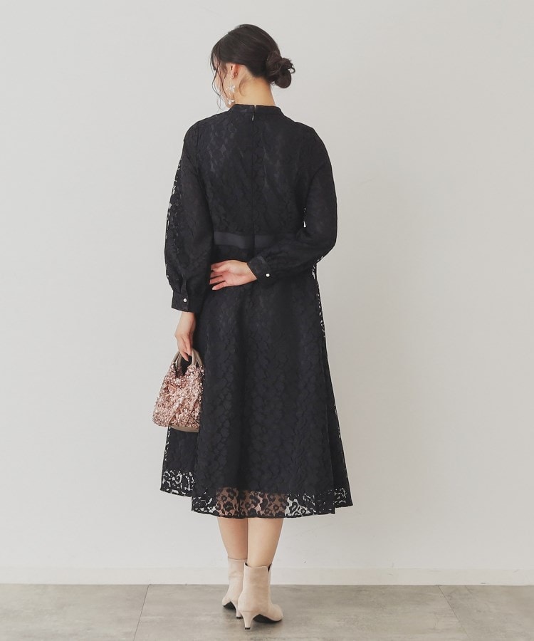 スーナウーナ(SunaUna)の【SS～Lサイズ展開/レオパードレース】スタンドネックワンピース3