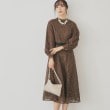 スーナウーナ(SunaUna)の【SS～Lサイズ展開/レオパードレース】スタンドネックワンピース ブラウン(043)