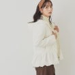 スーナウーナ(SunaUna)の【フード付き/ペプラムシルエット】中綿キルティングコート アイボリー(004)