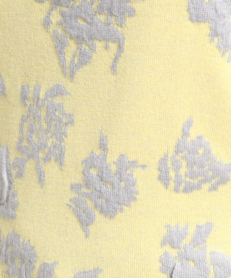ラメ入り/春まで着用可】フラワージャカードニット(ニット ラメ入り/春まで着用可】フラワージャカードニット(ニット