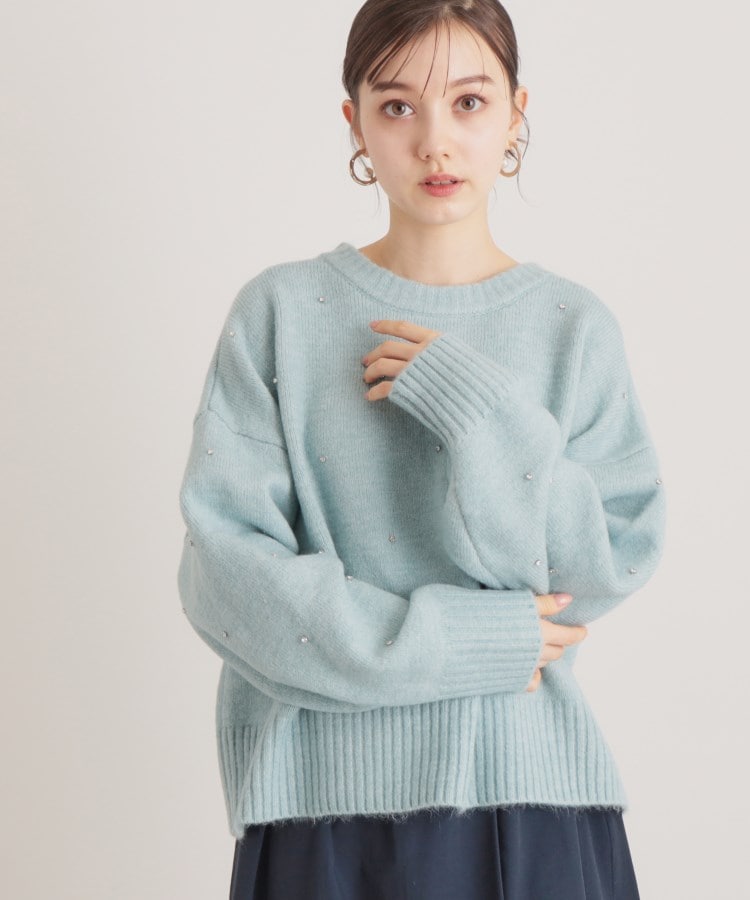 スーナウーナ(SunaUna)の【web限定／今すぐ活躍】ビジューニット ブルー(091)