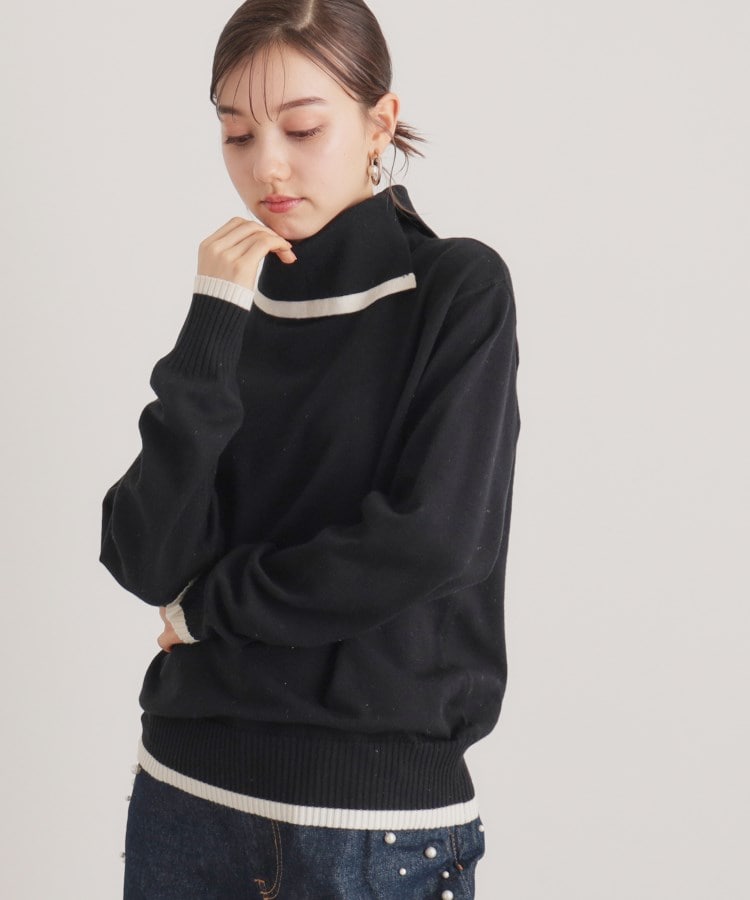 スーナウーナ(SunaUna)の【web限定／衿バイカラー】スリットネックニット9