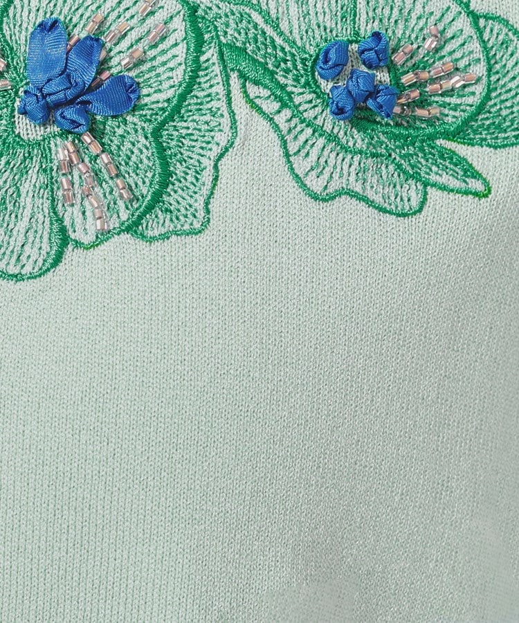スーナウーナ(SunaUna)の【SS～Lサイズ展開／リボン＆ビーズ刺繍】クラフトニットカーディガン10
