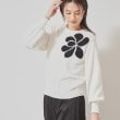 スーナウーナ(SunaUna)の【コットン混素材／お花モチーフ】パフスリーブニット4