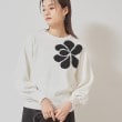 スーナウーナ(SunaUna)の【コットン混素材／お花モチーフ】パフスリーブニット5