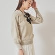 スーナウーナ(SunaUna)の【コットン混素材／お花モチーフ】パフスリーブニット8
