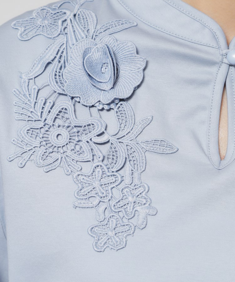 スーナウーナ(SunaUna)の【レース／チャイナカラー】七分袖プルオーバー9