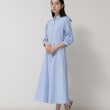 スーナウーナ(SunaUna)の【袖レース／パール調パーツ】衿付きワンピース ブルー(091)