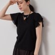 スーナウーナ(SunaUna)の【接触冷感／S～Lサイズ展開】シフォン使いフレアスリーブカットソー9