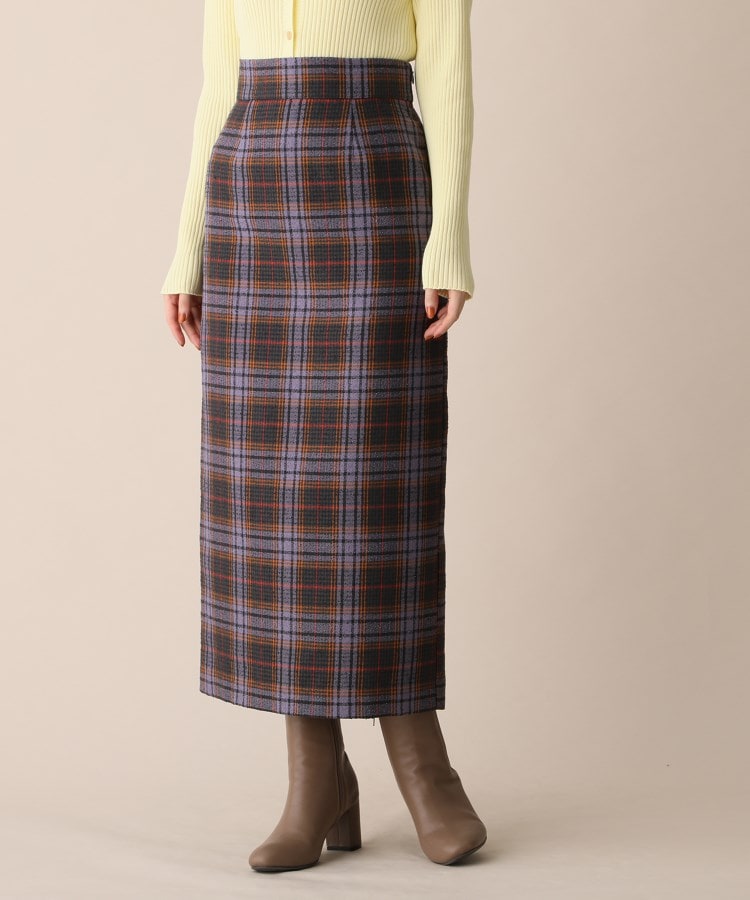 カラーチェックタイトスカート（マキシ・ロングスカート） | BEAUTE DE