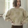 オペークドットクリップ(OPAQUE.CLIP)のラメ混フラワージャカードニット11