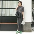 オペークドットクリップ(OPAQUE.CLIP)のアシンメトリー切替ドッキングトップス9