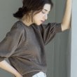オペークドットクリップ(OPAQUE.CLIP)のスパンコールパフスリーブニット モカブラウン(642)