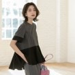 オペークドットクリップ(OPAQUE.CLIP)のペプラム切替ドッキングトップス1