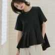 オペークドットクリップ(OPAQUE.CLIP)のペプラム切替ドッキングトップス ブラック(019)