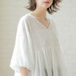 オペークドットクリップ(OPAQUE.CLIP)のバルーン袖スカラップ刺繍レースチュニック34