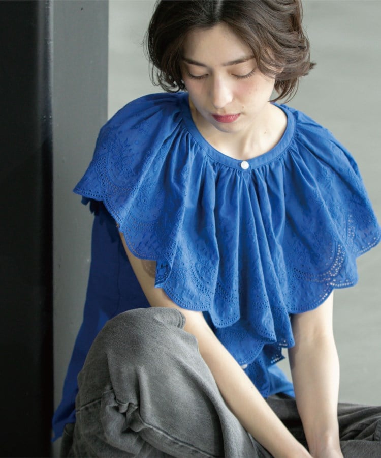 刺繍レースカラーブラウス(シャツ・ブラウス) | OPAQUE.CLIP 刺繍レースカラーブラウス(シャツ・ブラウス) | OPAQUE.CLIP