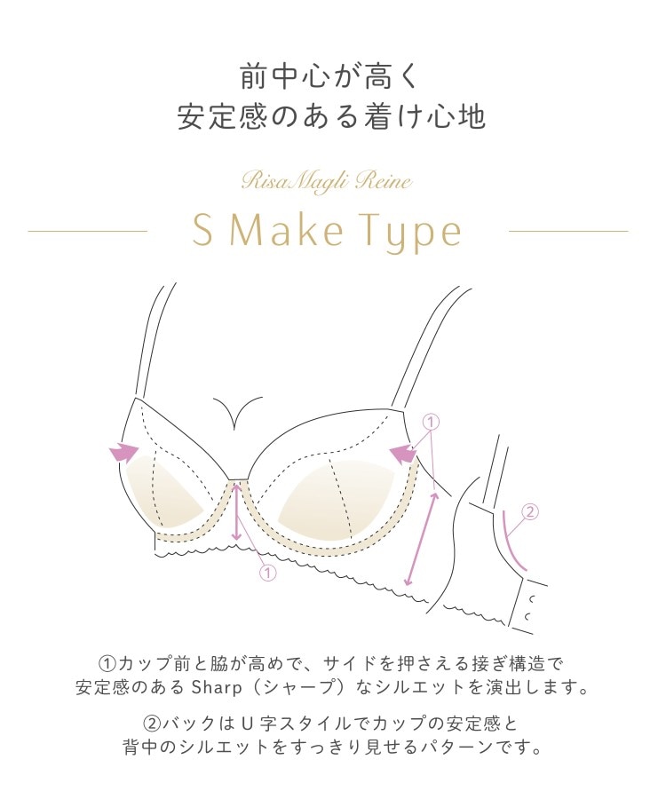 リサマリ(Risa Magli)のカロリーネ ブラジャー（E-F）＜S Make Type＞24