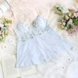 リサマリ(Risa Magli)のシュクリエ カップ付キャミソール サックスブルー(090)