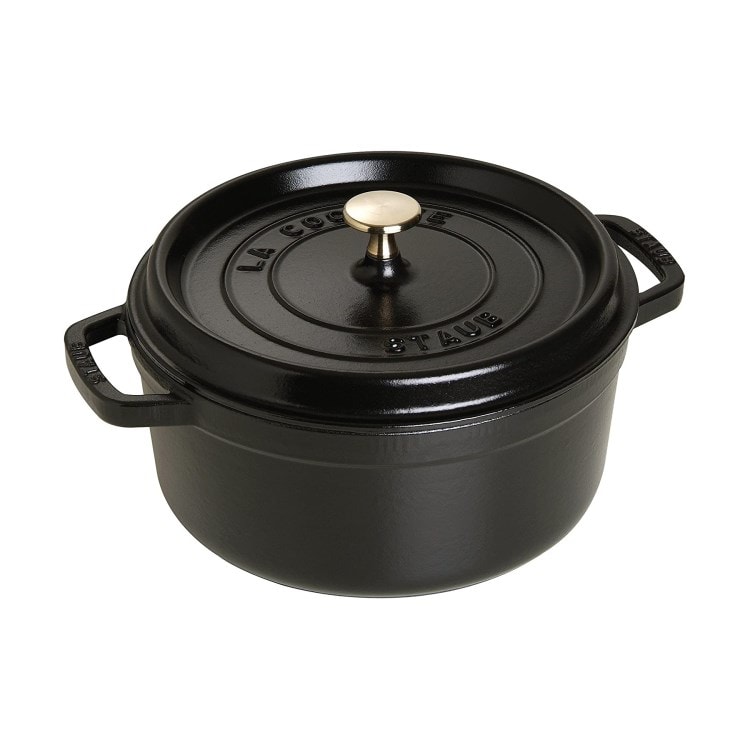 トゥーワントゥーキッチンストア(212 KITCHEN STORE)のココットラウンド 22cm ブラック ＜STAUB ストウブ＞ 鍋