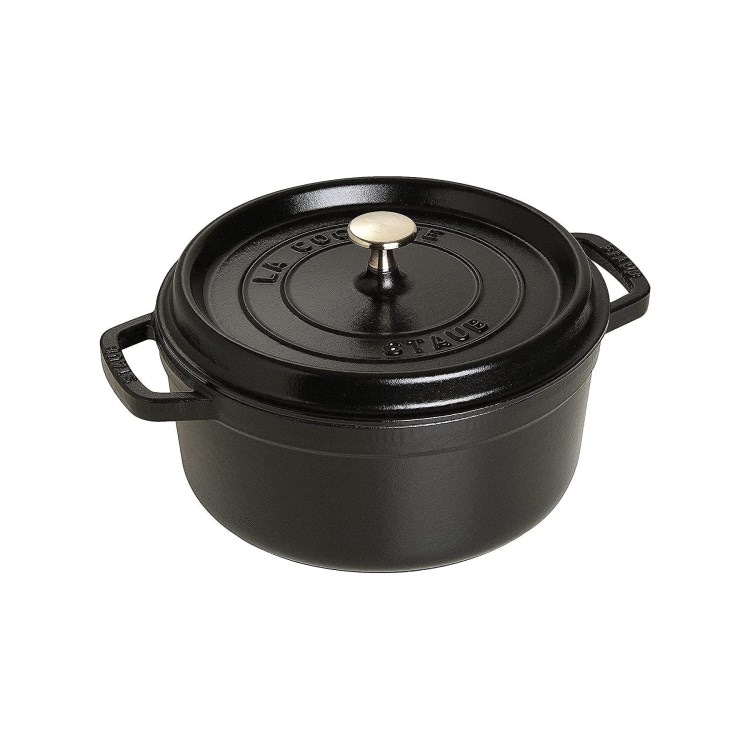 トゥーワントゥーキッチンストア(212 KITCHEN STORE)のココットラウンド ２４ｃｍ ＢＫ ＜staub ストウブ＞ 鍋