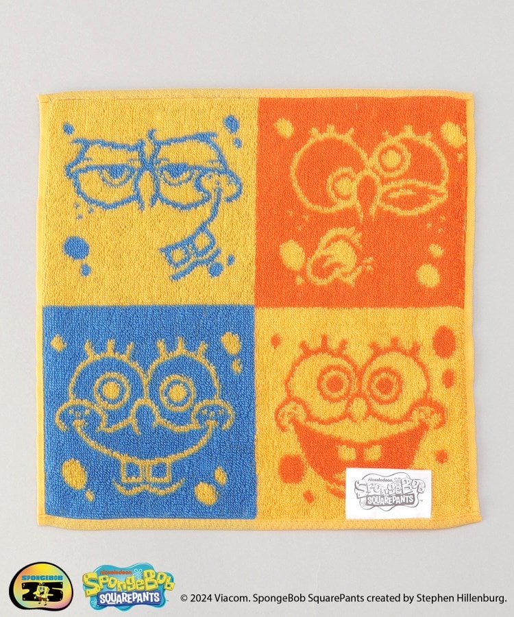 トゥーワントゥーキッチンストア(212 KITCHEN STORE)のミニタオル ブロックフェイス 25×25cm ＜SPONGE BOB スポンジ・ボブ＞2