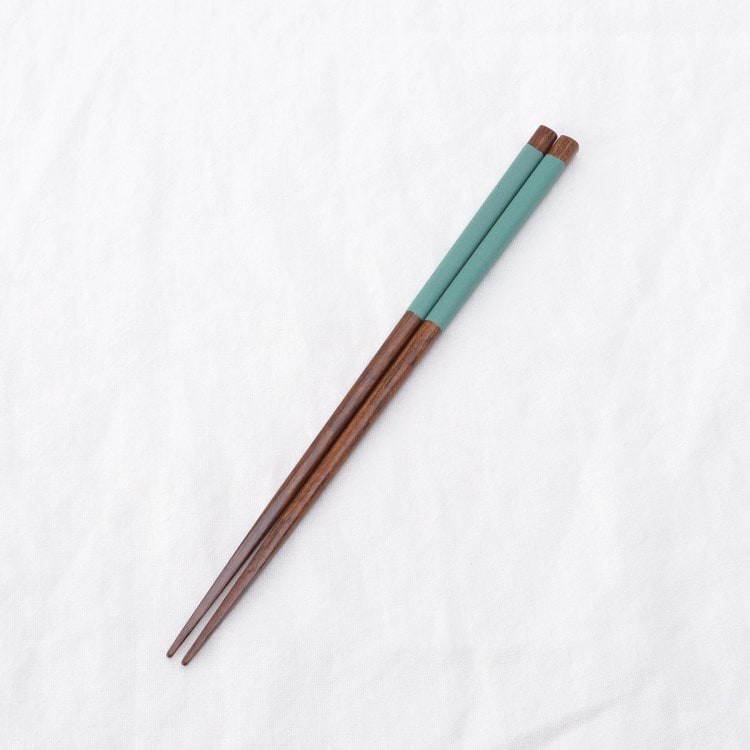 トゥーワントゥーキッチンストア(212 KITCHEN STORE)の箸 食洗先角いろどり 緑 23cm 箸・カトラリー