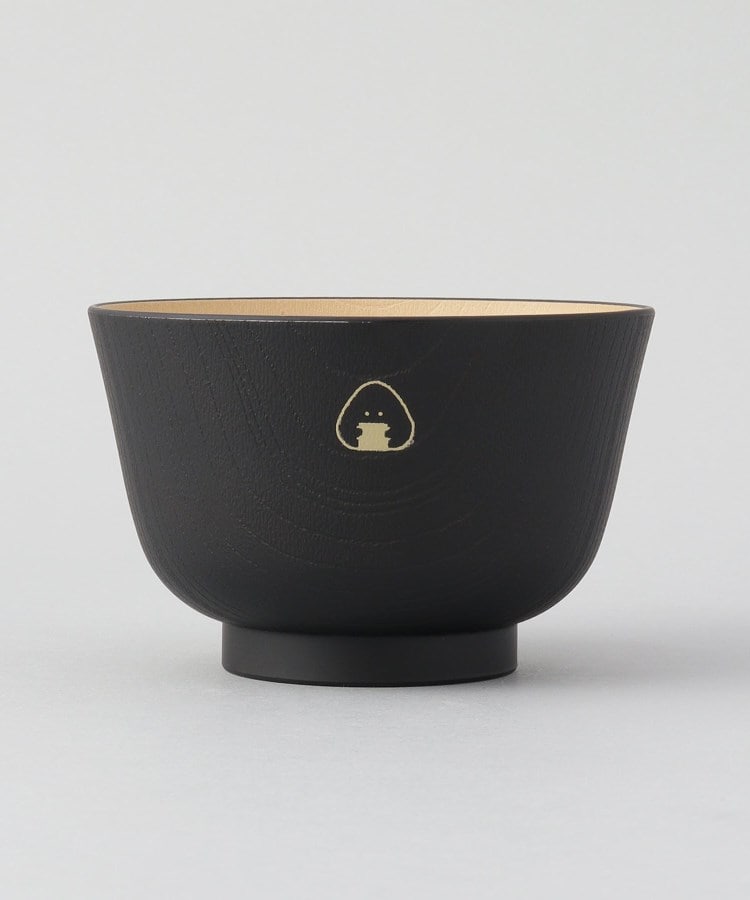 トゥーワントゥーキッチンストア(212 KITCHEN STORE)のぎゅっとおにぎりさん 抗菌汁椀 のり 黒2