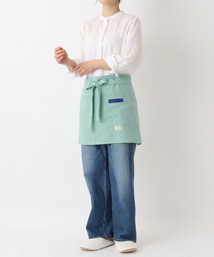 トゥーワントゥーキッチンストア(212 KITCHEN STORE)のリネンコットン カフェエプロン BL ＜212Kオリジナル＞9