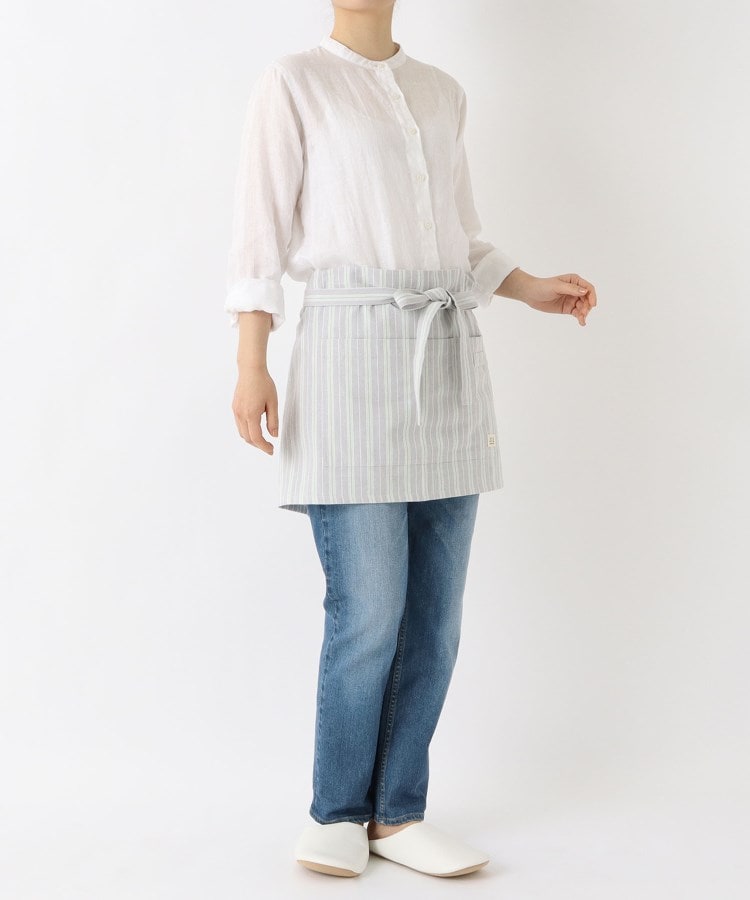 トゥーワントゥーキッチンストア(212 KITCHEN STORE)のダブルストライプ カフェエプロン GY ＜212Kオリジナル＞9