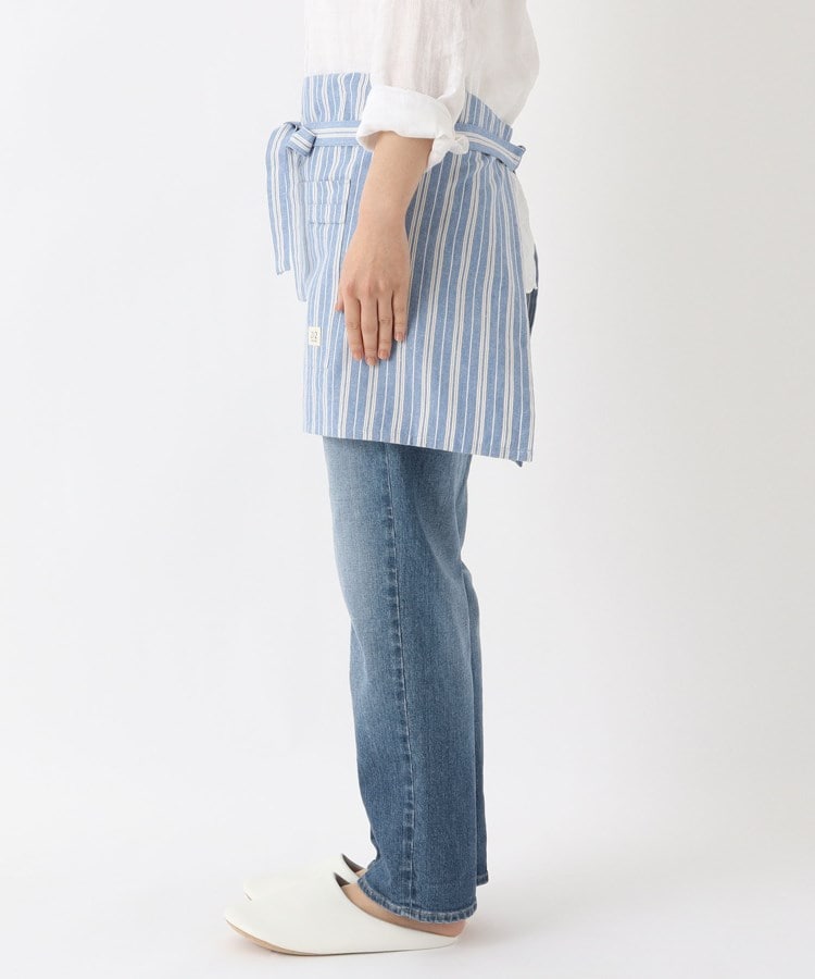 トゥーワントゥーキッチンストア(212 KITCHEN STORE)のダブルストライプ カフェエプロン BL ＜212Kオリジナル＞2