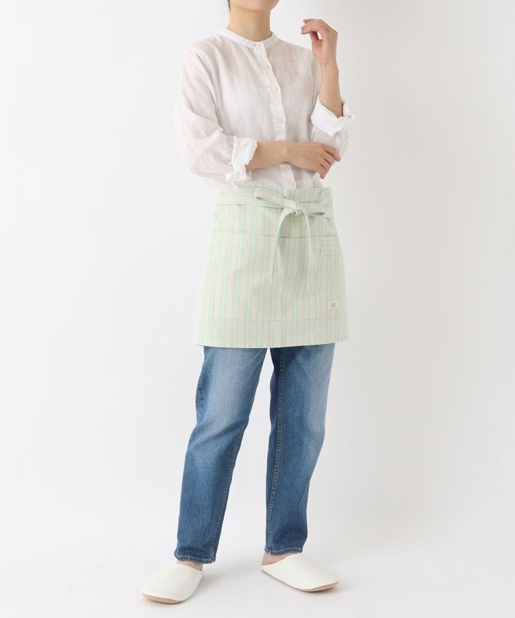 トゥーワントゥーキッチンストア(212 KITCHEN STORE)のダブルストライプ カフェエプロン GR ＜212Kオリジナル＞9