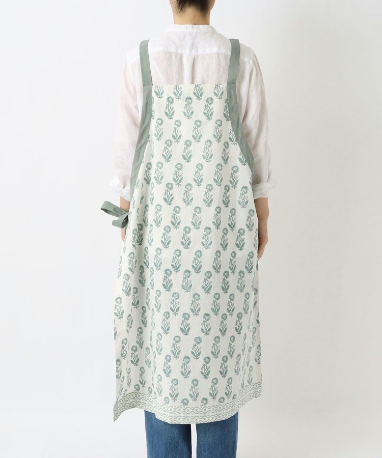 トゥーワントゥーキッチンストア(212 KITCHEN STORE)のブロックプリント フルエプロン BL ＜212Kオリジナル＞3