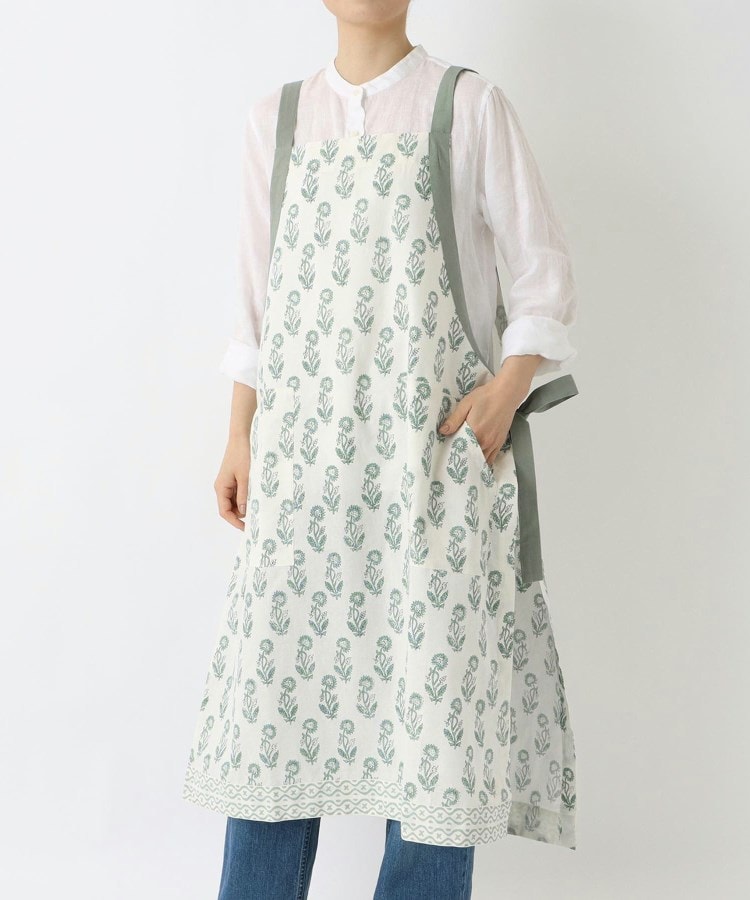 トゥーワントゥーキッチンストア(212 KITCHEN STORE)のブロックプリント フルエプロン BL ＜212Kオリジナル＞ その他