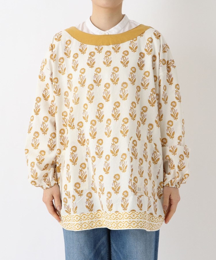 トゥーワントゥーキッチンストア(212 KITCHEN STORE)のブロックプリント スモック YE ＜212Kオリジナル＞1