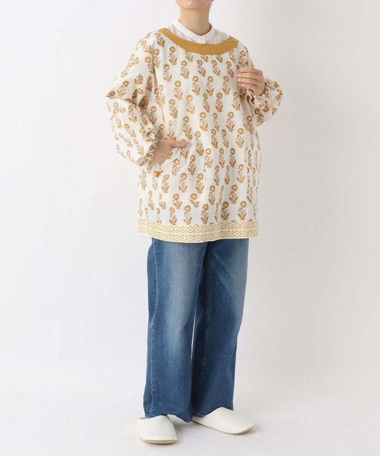 トゥーワントゥーキッチンストア(212 KITCHEN STORE)のブロックプリント スモック YE ＜212Kオリジナル＞10