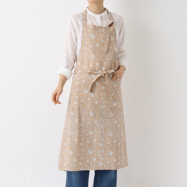 トゥーワントゥーキッチンストア(212 KITCHEN STORE)のハンドブロックプリント エプロン PK ＜Sankara. サンカラ＞ エプロン・その他ファブリック